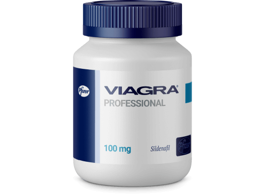 La imagen es un paquete de tabletas Viagra Professional de 100 mg.